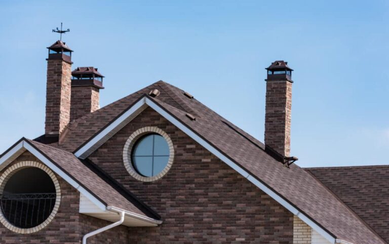 house with a gable roof window